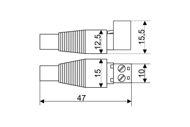 Pulsar ML108 Reduzierung der Kabeldose DC 5,5/2,1