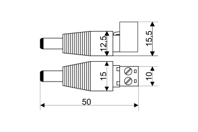 Pulsar ML109 Reduzierung von Kabel-zu-Stecker DC 5.5/2.1