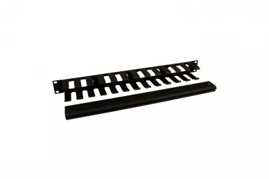 Pulsar RAOK-1M Waagerechte Kabelorganisation aus Metall mit Deckel 1U