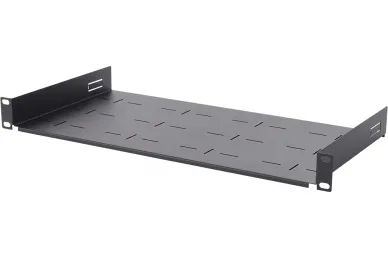 Pulsar RAPD-1U235-B 1U depth shelf with foldable side support for RACK 19’’ cabinets, 445×235, black