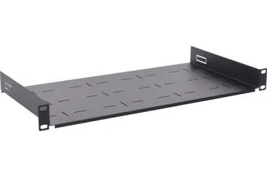 Pulsar RAPD-1U235-B Półka doczołowa 1U z podporą tylną, do szaf RACK 19’’ 445x235, czarna