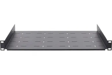 Pulsar RAPD-1U305-B 1U depth shelf with foldable side support for RACK 19’’ cabinets, 445×305, black