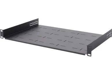 Pulsar RAPD-1U305-B 1U depth shelf with foldable side support for RACK 19’’ cabinets, 445×305, black
