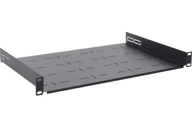 Pulsar RAPD-1U305-B 1U depth shelf with foldable side support for RACK 19’’ cabinets, 445×305, black