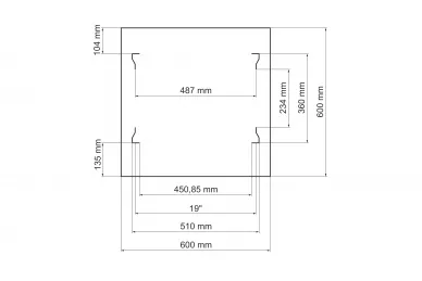 Pulsar RS4266P Szafa RACK 42U stojąca do złożenia 600x600, drzwi z perforacją