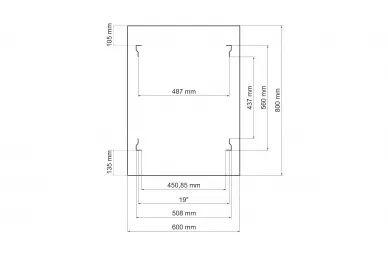 Pulsar RS4268P Szafa RACK 42U stojąca do złożenia 600x800, drzwi z perforacją