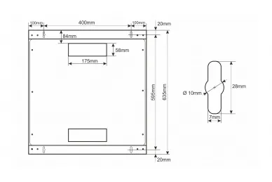 Pulsar RWA1264-B Szafa RACK 12U / 19” wisząca do złożenia 600x450 czarna