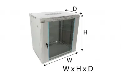 Pulsar RWA1264-G Szafa RACK 12U / 19” wisząca do złożenia 600x450 szara