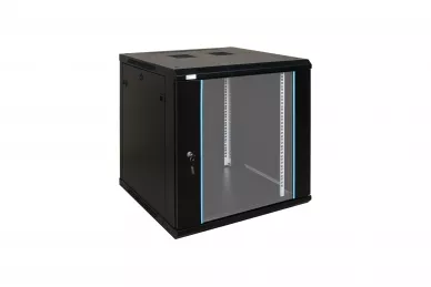 Pulsar RWA1266 Baie 19'' RACK 12U 600mm noir avec porte vitrée pour assemblage