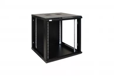 Pulsar RWA1266 Baie 19'' RACK 12U 600mm noir avec porte vitrée pour assemblage
