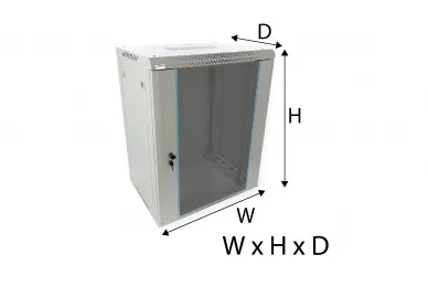 Pulsar RWA1564-G Szafa RACK 15U / 19” wisząca do złożenia 600x450 szara