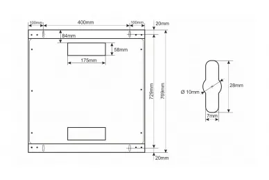 Pulsar RWA1566-G Szafa RACK 15U /19” wisząca do złożenia 600x600 szara