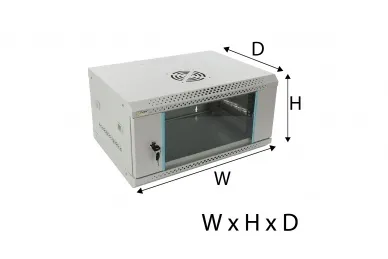Pulsar RWA454-G 4U / 19” RACK cabinet, wall mounted, ready to assemble, grey, 540x400