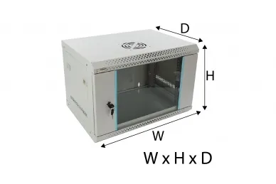 Pulsar RWA654-G Szafa RACK 6U / 19” wisząca do złożenia 540x400 szara