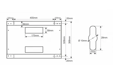 Pulsar RWA666-G Szafa RACK 6U /19” wisząca do złożenia 600x600 szara