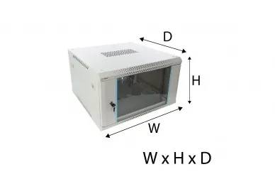 Pulsar RWA666-G Szafa RACK 6U /19” wisząca do złożenia 600x600 szara