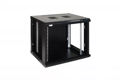 Pulsar RWA964 Armadio rack 19'' 9U 450 mm nero con porta in vetro per il montaggio