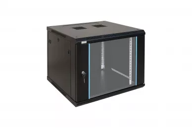 Pulsar RWA966 12U 19'' Fixed Wallmount Cabinet glass front door D: 600mm black to assemble