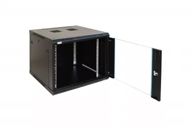 Pulsar RWA966 RACK 19'' 9U 600mm nero con porta in vetro per il montaggio