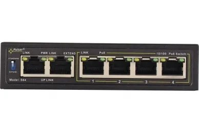 Pulsar S64-40W S64-40W 6-port PoE switch for 4 IP cameras