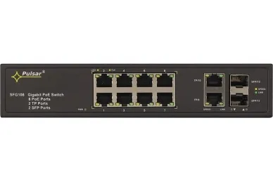 Pulsar SFG108-90W SFG108-90W 12-port PoE switch for 8 IP cameras