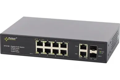 Pulsar SFG108 SFG108 12-port PoE switch for 8 IP cameras
