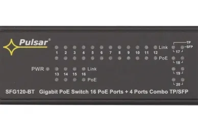 Pulsar SFG120-BT SFG120-BT 20-port PoE switch for 16 IP cameras