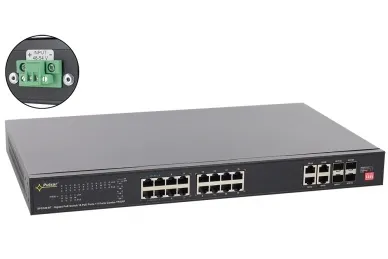 Pulsar SFG120WP-BT Switch PoE 20-portowy SFG120WP-BT bez zasilacza do 16 kamer IP