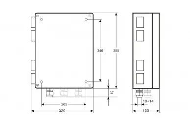 Pulsar SWBH-120 System zasilania buforowego dla switchy PoE, 52VDC/2x12Ah/120W, obudowa ABS IP44