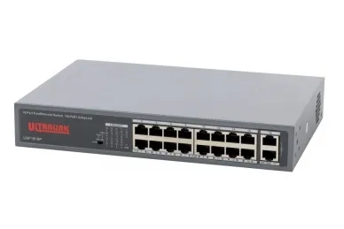 Pulsar USF1816P Ultralink FastEthernet Switch, 16xPoE , 2xUpLink