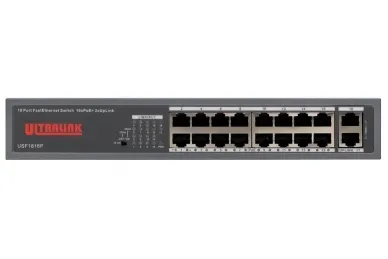 Pulsar USF1816P Ultralink FastEthernet Switch, 16xPoE , 2xUpLink