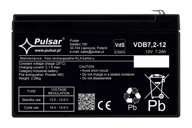 Pulsar VDB7,2-12 7,2Ah/12V VDB battery