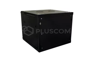 RACK 19'' 9U 600mm schwarz mit Glastür