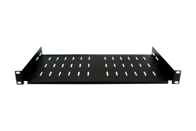 Regal 19'' 1U 250mm mit Löchern schwarz