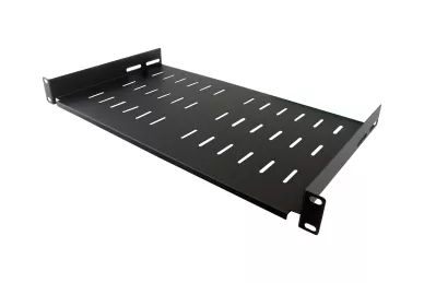 Regal 19'' 1U 250mm mit Löchern schwarz