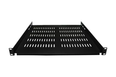 Regal 19'' 1U 450mm mit Löchern schwarz