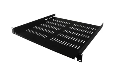 Regal 19'' 1U 450mm mit Löchern schwarz