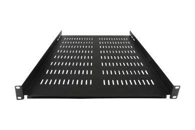 Regal 19'' 1U 650mm mit Löchern schwarz