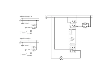 Relais bistable avec interrupteur F&F BIS-413 24V