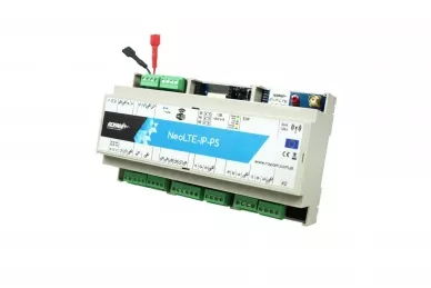Ropam NeoLTE-IP-PS-D9M alarm control panel with LTE/IP with built-in power supply and DIN housing
