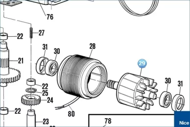 Rotor 50H45 with shaft METRO/HYPPO (PECR50BR02.4670)