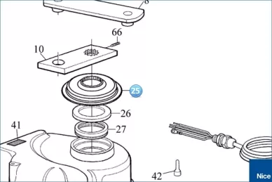 Rubber seal of the output shaft METRO (PPD0425R02.4540)