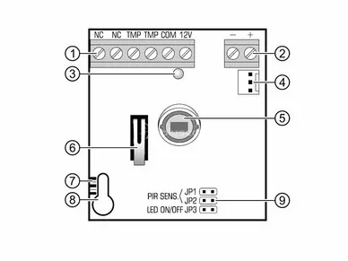 SATEL AQUA Luna PIR motion detector with emergency lighting feature