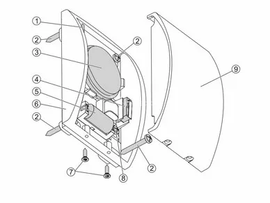 Satel ASP-205R Sirena da interno ABAX (rossa)