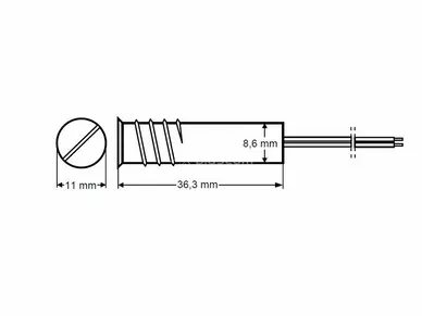 Satel K-3 2E Rivelatore magnetico (alloggiamento in alluminio)