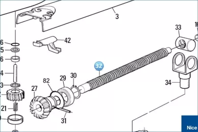 Screw 17x24 6P L=456,5 WIN4000, 4024/MB4005, 4006 (PMDVR5.4610)