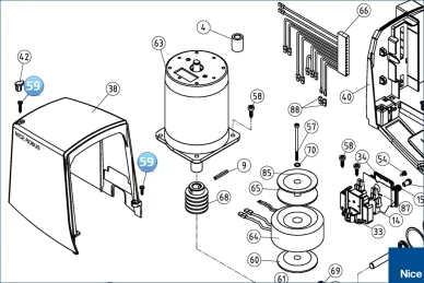Screw bottom cover ROBUS 600/1000, ROX (V4.2X32.5101)