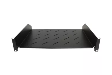 Shelf 19'' 2U with holes black