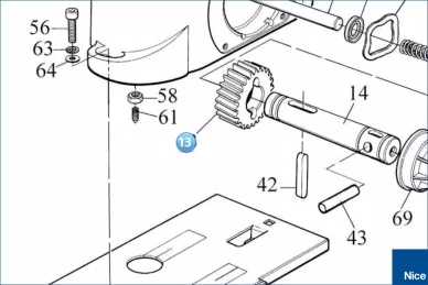 Ślimacznica Z=24 M=2,5 ROBO1000/ROBUS1000 (PMDRC3.46102)