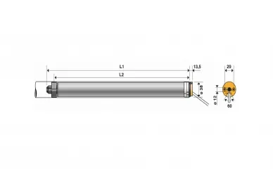 Somfy 1021347 Screen 40 Up 4,5/30 VVF 2,5 m guida